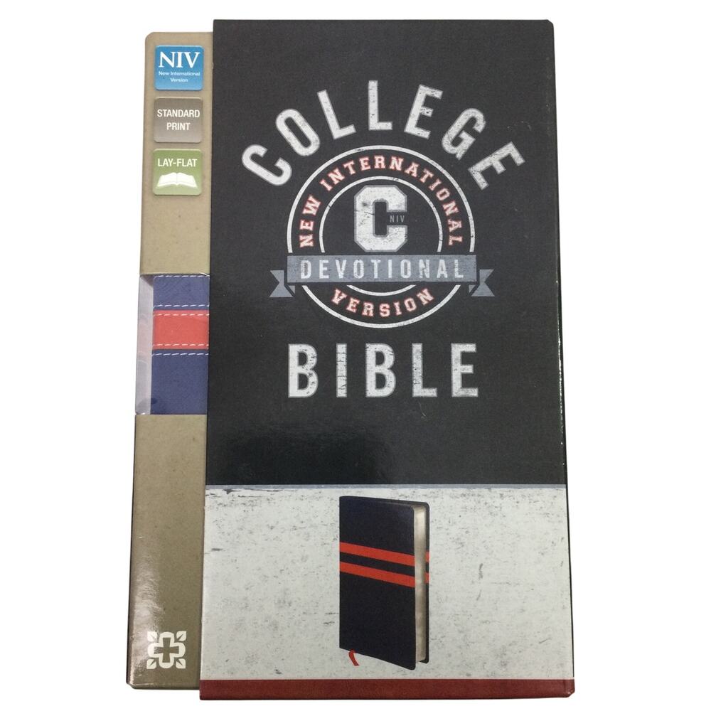 Zondervan College NIV Devotional Bible Faux Leather Cover Blue